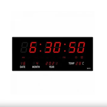 Veľké LED nástenné hodiny No7675