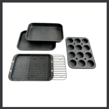 Royalty Line 5-dielna sada nepriľnavých mramorových foriem na pečenie RL-5RB