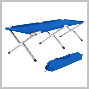 Turistická kempingová posteľ, skladacie ležadlo svetlomodré ZT14379_N