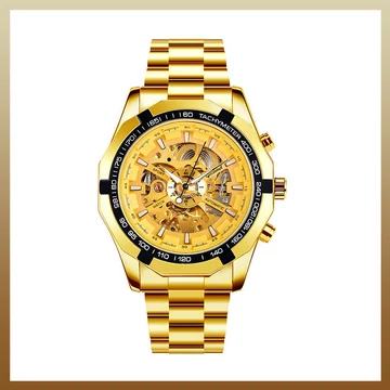 Luxy pánske náramkové hodinky, zlaté holm7135