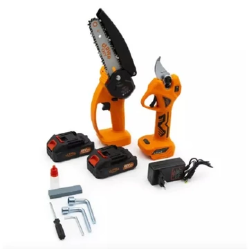 Mustang Star akumulátorové záhradnícke nožnice a reťazová píla s 2 batériami