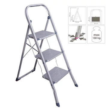 Eurogold Stepmax oceľový schod 3 stupne