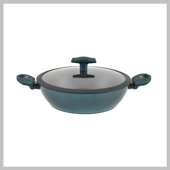 Perfect Home Sea Line nepriľnavý hliníkový pekáč s skleneným pokrievkou 28 cm indukčný 15555