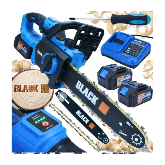 ČIERNA Akumulátorová reťazová píla na rezanie dreva, 2 x 21V, 4Ah, 30 cm 53740