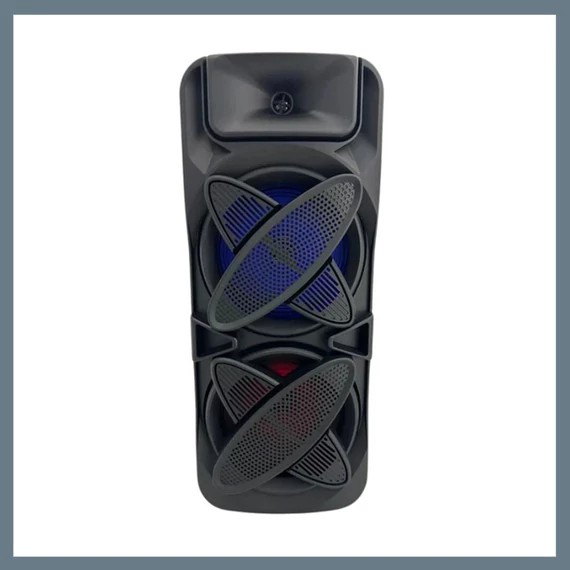 Bluetooth reproduktor s digitálnym displejom, káblovým mikrofónom a diaľkovým ovládačom QL-8806