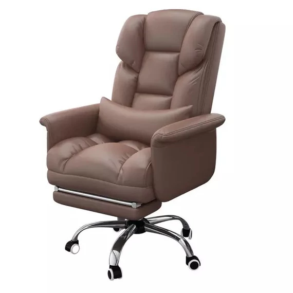 Luxor šéfová stolička s podnožkou hnedá holm8515