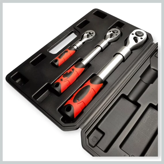 Haina HA-2671 Teleskopická račňová sada - 1/4", 3/8", 1/2", 72 zubov