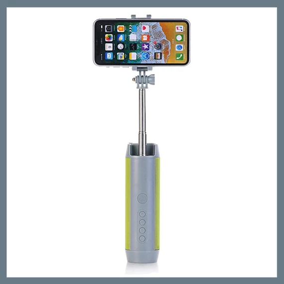 5 v 1 Mini bezdrôtový Bluetooth selfie tyč, statív, reproduktor, baterka a power banka SLFB1