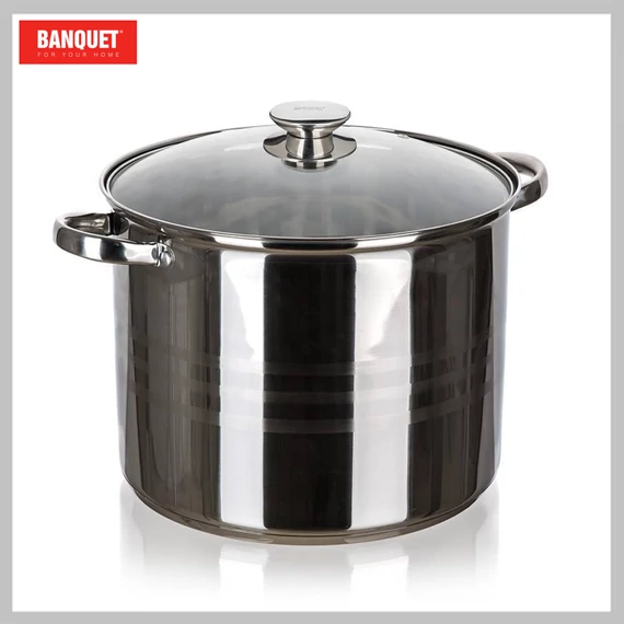 BANQUET Nerezový hrniec LIVING 16,2 l, s pokrievkou 48722016-A