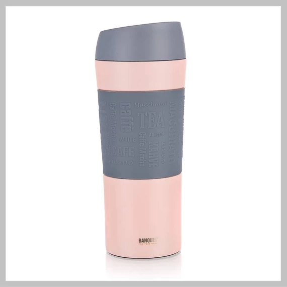 Banquet Cestovný hrnček MATTY 400 ml, ružový – 48788659