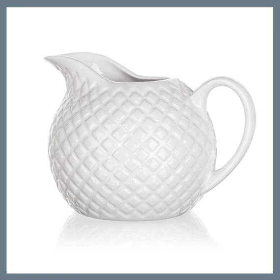 BANQUET DIAMOND LINE keramická kanvička na smotanu, 11,7 × 7,5 cm, biela 60322131