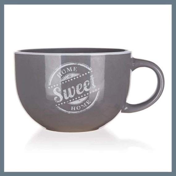 BANQUET Keramický jumbo hrnček SWEET HOME 730 ml sivý 60337158