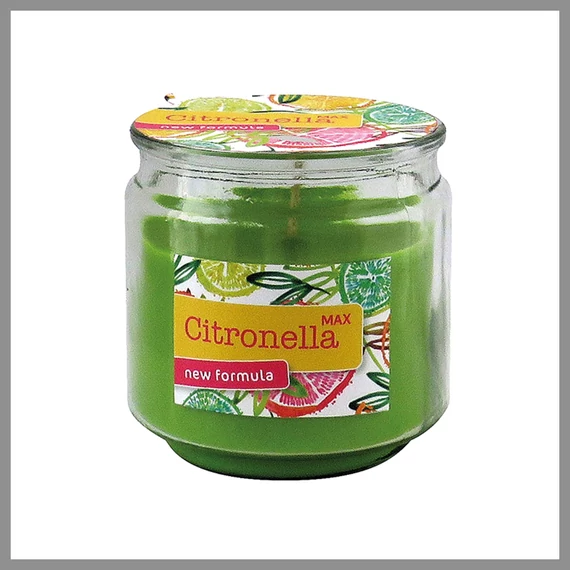 Citronelová sviečka 250 g v zelenej sklenenej nádobe – 13624