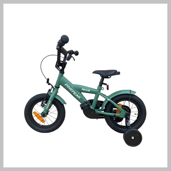 Detský bicykel so stabilizačnými kolieskami, zelený – 12BIKEGREEN