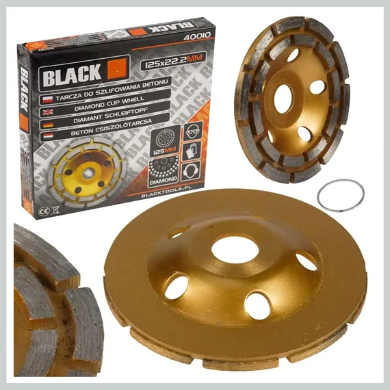 BLACK Dvojitý diamantový brúsny kotúč 125mm – 40010