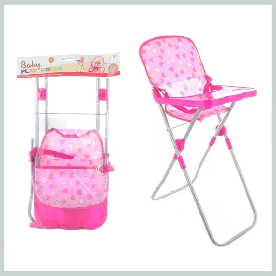 Stolička pre bábiky ružová 448315