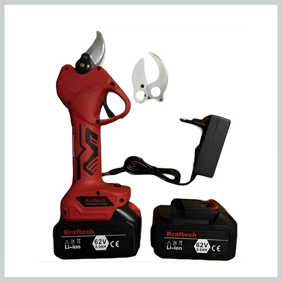Kraftech akumulátorové záhradné nožnice 62V s 2 batériami KT-BSCS-6812ix