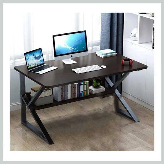 Počítačový stôl s policou, čierny 80 x 40 cm – STL04CZ