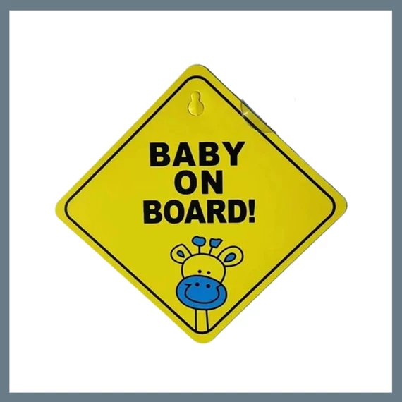 ​Pútna nálepka „Baby on Board” 12x12 cm SLH9057