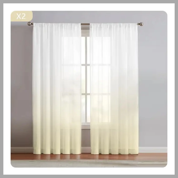 2 Panelové Záclony - Krémová farba 132x241 cm UN04758-k