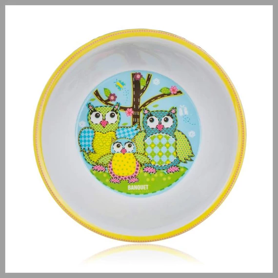 BANQUET Melamínová miska s motívom sovy, 14 cm 12KMK2003OWL-A