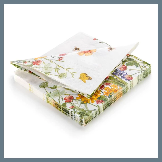 BANQUET Papierové servítky 33 x 33 cm, LÚKA, 20 ks 29251598