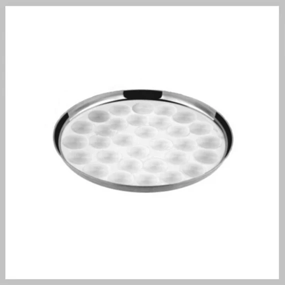 Victor okrúhly podnos z nehrdzavejúcej ocele – 35 cm – V-TP0514