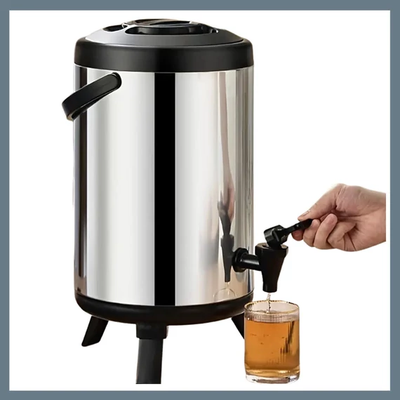 Nerezový izolovaný dávkovač nápojov s rukoväťou, 6 l EB1343135