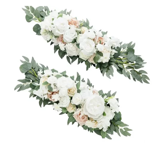 Svadobný dekoračný set zo saténových kvetov – 2 ks, 75 x 35 cm LN1640130