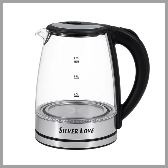 SilverLove elektrická sklenená rýchlovarná kanvica 2,3 L SC-317