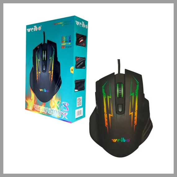 Weibo herná myš – s RGB podsvietením X8