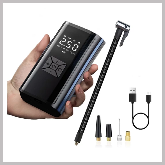 Digitálny prenosný autokompresor s LCD displejom AC-55