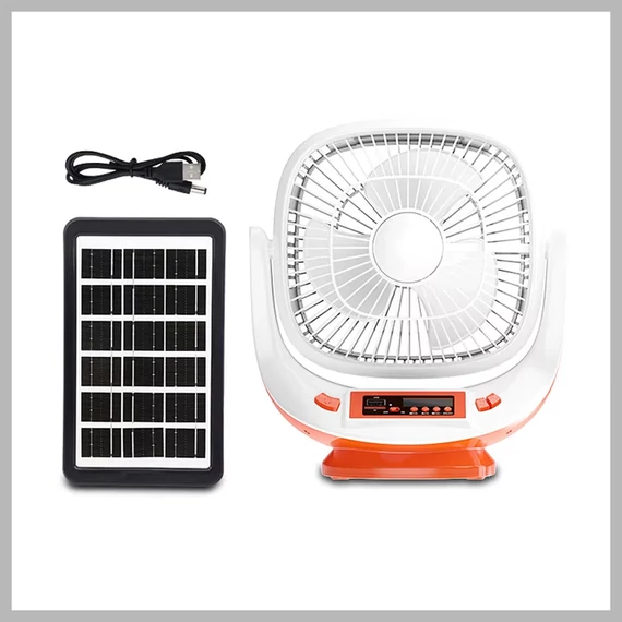 Nabíjateľný solárny ventilátor s reproduktorom EP-008