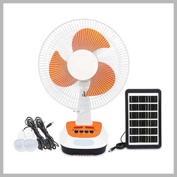 Solárny 12" nabíjateľný ventilátor JG-2312