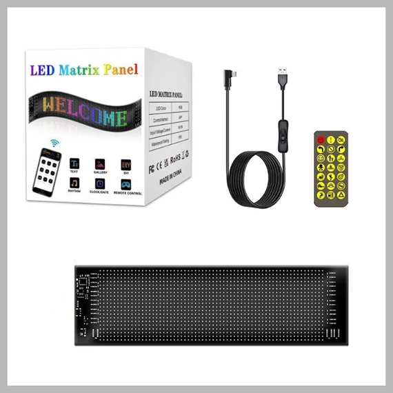 LED Matrix panel – extra dlhý RGB displej KE25-197