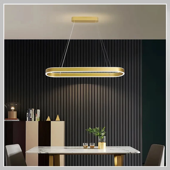 Moderné LED stropné svietidlo oválne, lesklé zlaté – LB1362712-3