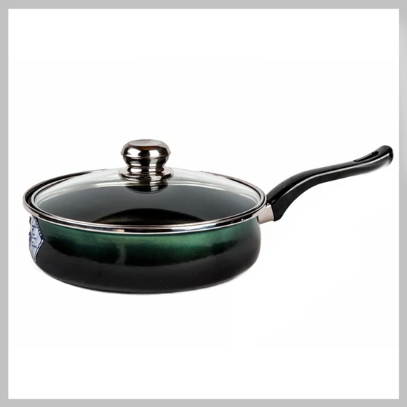 Platinum teflónová panvica s rúčkou a sklenenou pokrievkou 26 cm – 3,25 l – zelená 5991554601414