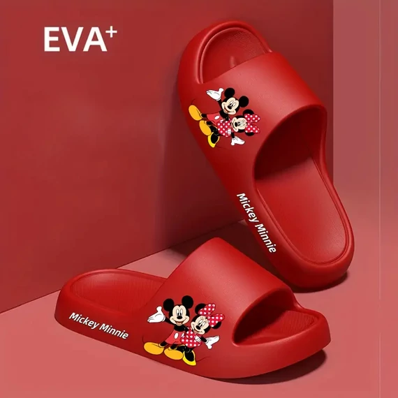DISNEY Mickey & Minnie Mouse EVA šľapky – červené – KM1675166-3
