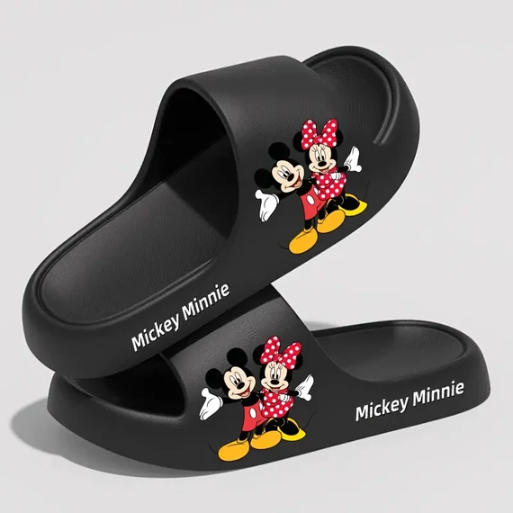 DISNEY Mickey & Minnie Mouse EVA šľapky – čierne – KM1675166