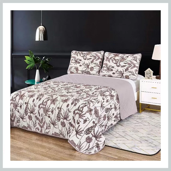 Prešívaný prikrývkový set s potlačou 230 × 250 cm + 2 obliečky na vankúše CVI13