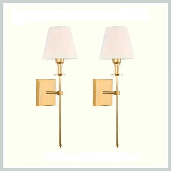 Sada klasických nástenných svietidiel – 2 kusy zlaté YC1959034-A