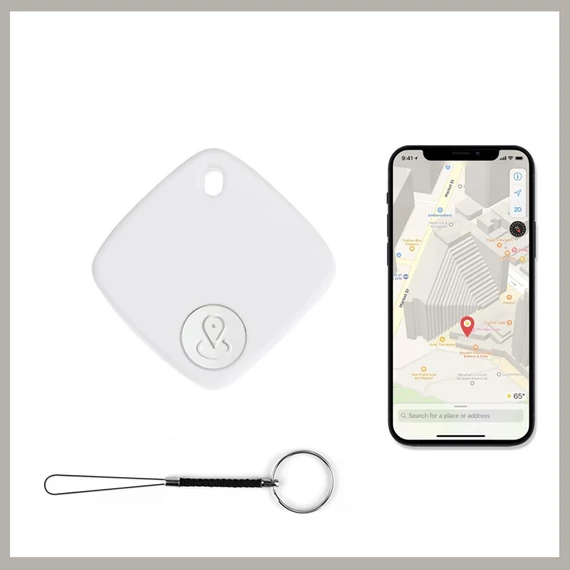 Inteligentný Bluetooth lokalizátor – na kľúče, telefón alebo domáce zvieratá, biely holm0720