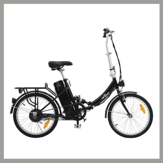 Skladací elektrický bicykel – čierny, 250 W – model 394200