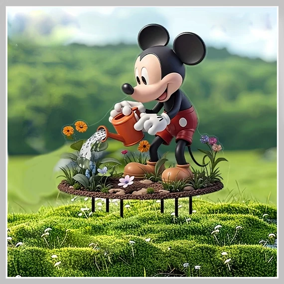 2D akrylová vonkajšia záhradná dekorácia – Mickey Mouse 29 × 20 cm FU2658833