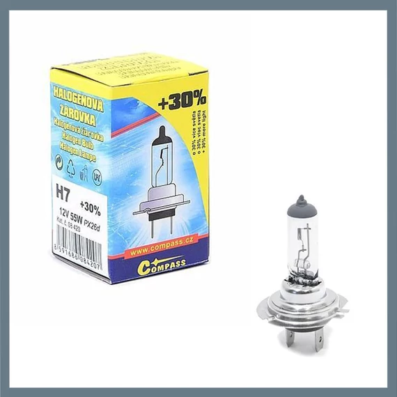 Halogénová autožiarovka +30 % – 12 V H7 55 W PX26d 08420