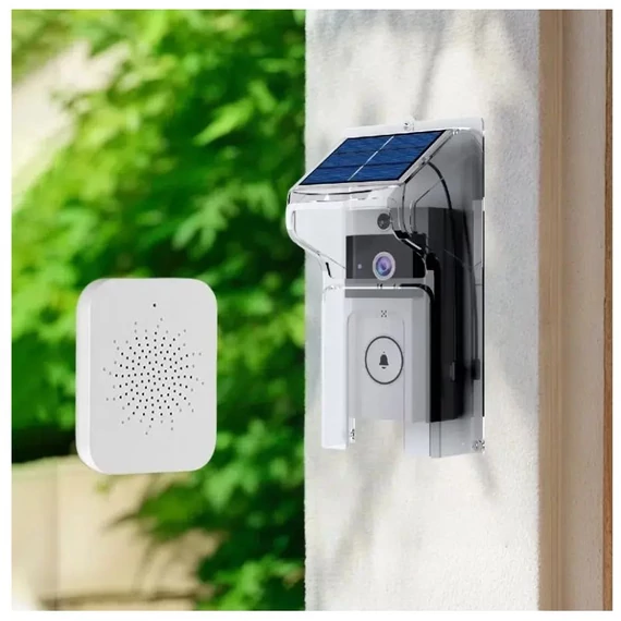 Solárny inteligentný videovrátnik ku bráne s nočným videním a AI rozpoznávaním osôb CH3214373