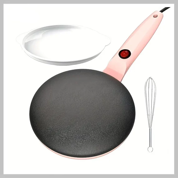 EANE Elektrický okrúhly palacinkovač 1000 W – ružový VL1248038-4