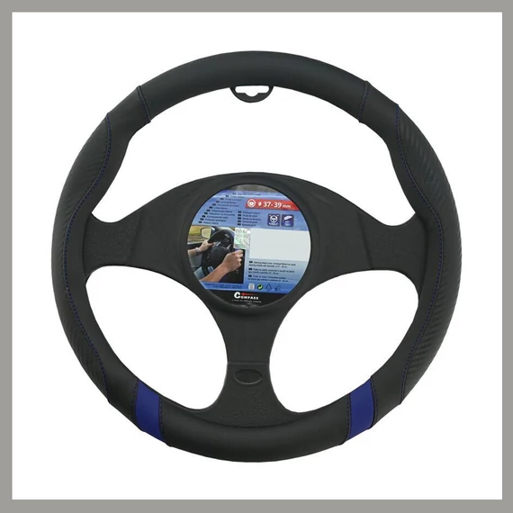 Compass športový poťah volantu – čierno-modrý 31457