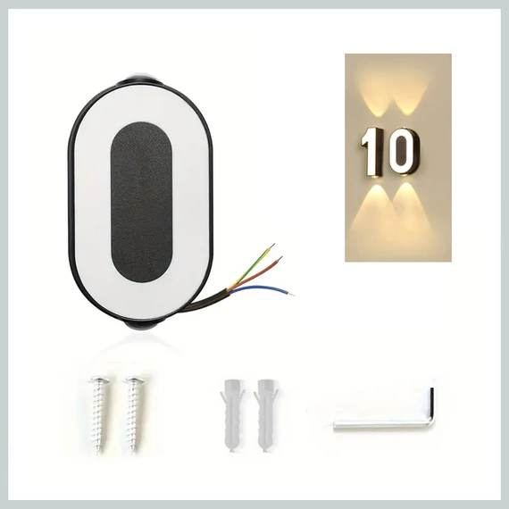 Vodotesné svietiace číslo domu "0" – QE2814065-0