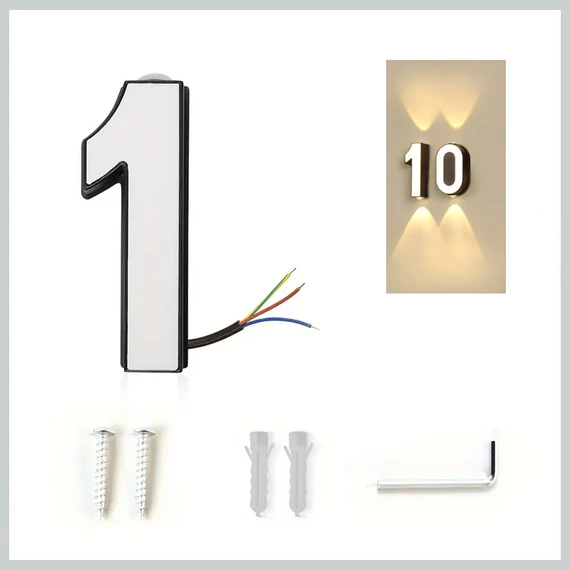 Vodotesné svietiace číslo domu "1" – QE2814065-1